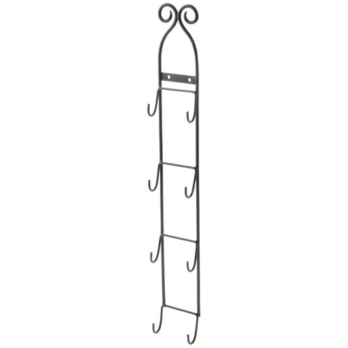 Winston Porter Oprisan Black Wrought Iron Wall Mountable Plate Hanger